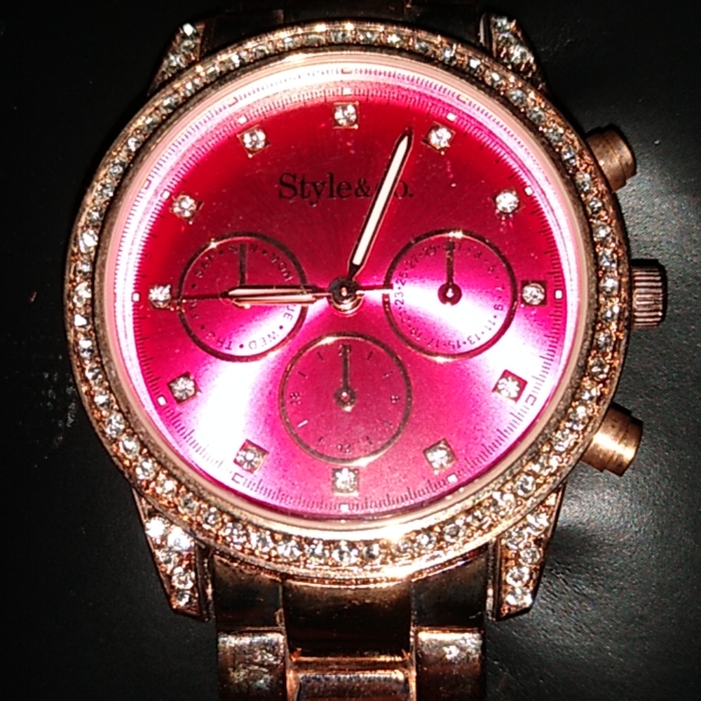 Blingy Rhinestone Bracelet Watch - Picture 4 of 6